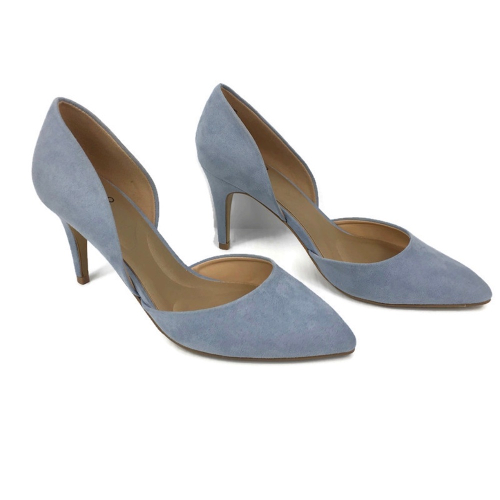 Apt. 9 Caspian D'Orsay Heels in Blue Faux Suede